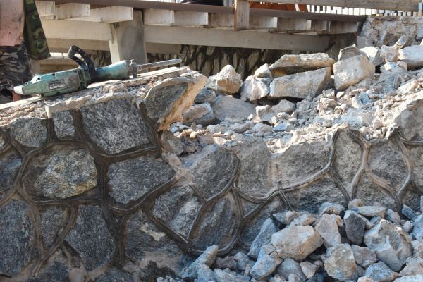 Retaining Wall Demolition in Summerfield